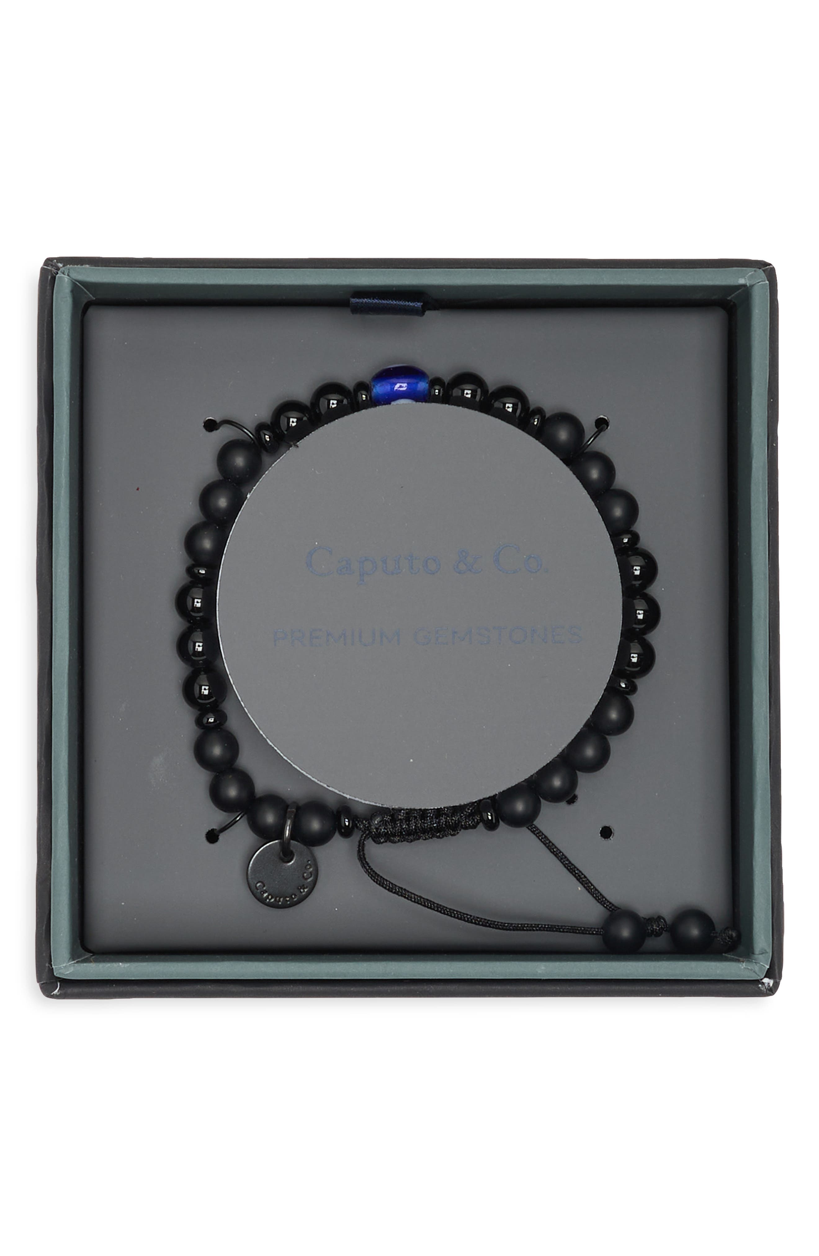 Men's Evil Eye Onyx Beaded Bracelet