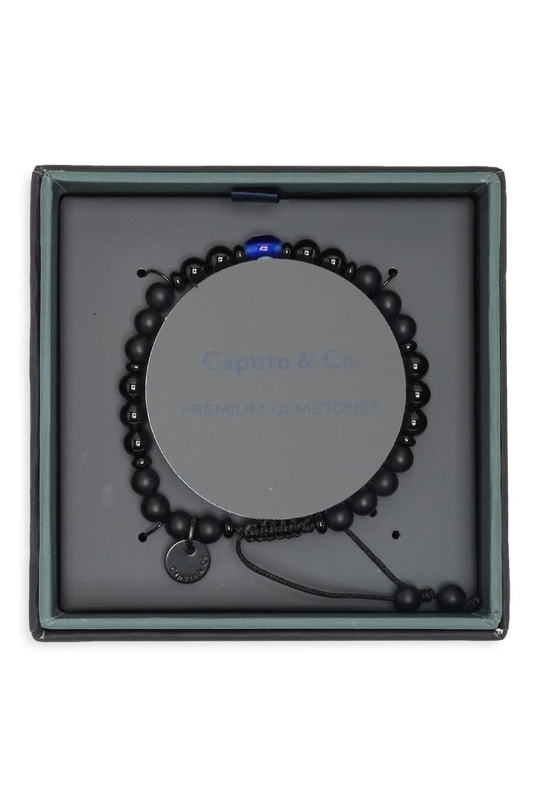 Men's Evil Eye Onyx Beaded Bracelet, Main, color, BLACK ONYX