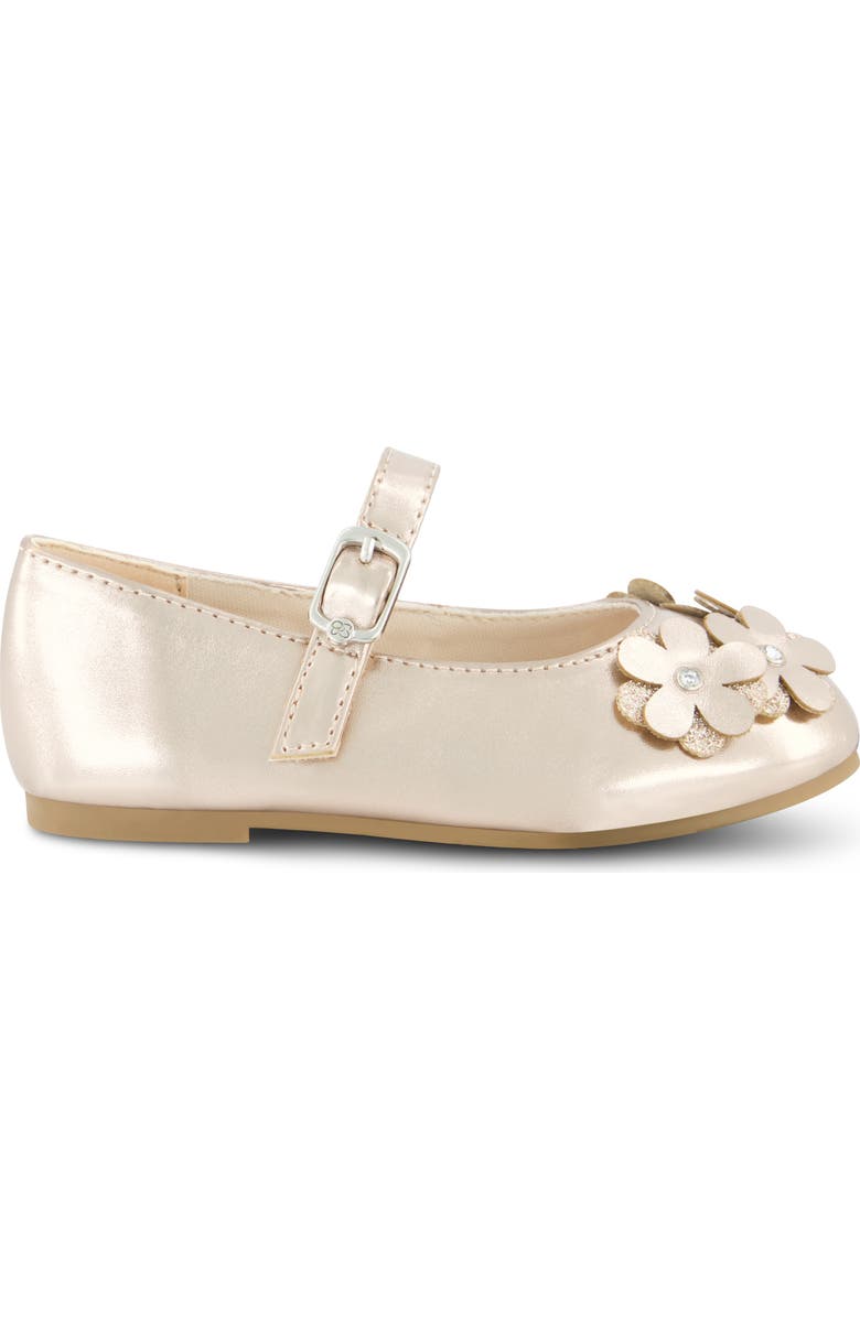 Jessica Simpson Kids' Amy Petal Mary Jane Flat, Alternate, color, Champagne