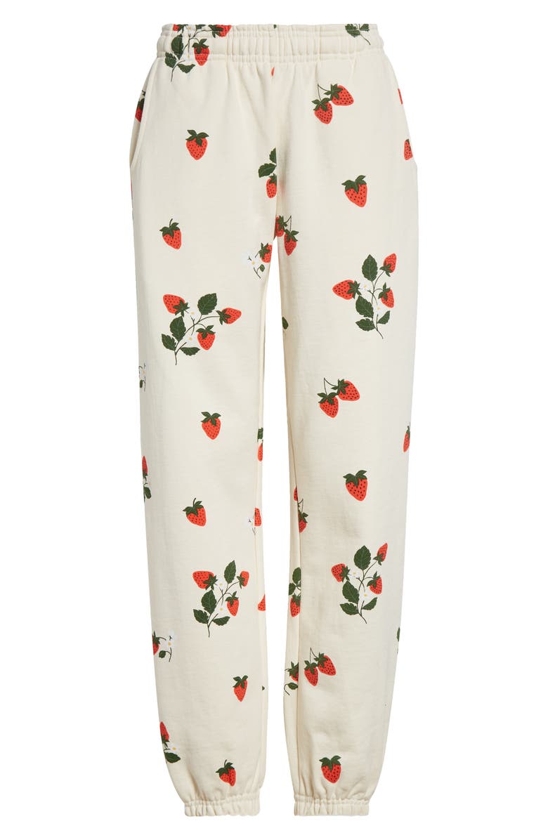 Melody Ehsani Strawberry Print Cotton Sweatpants, Main, color,