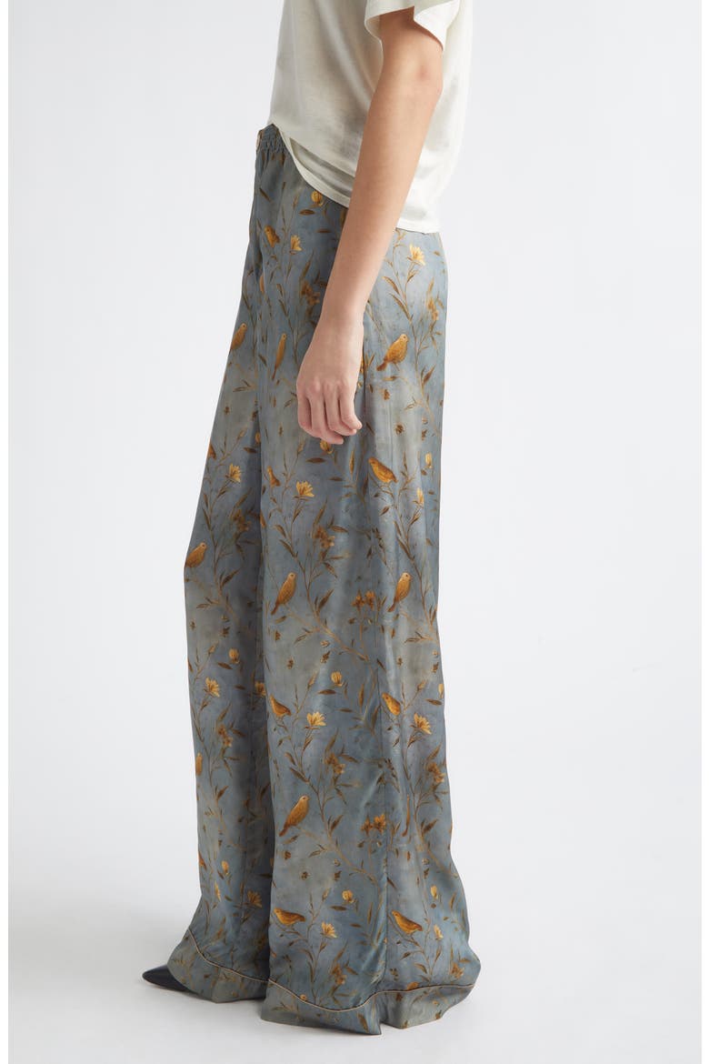 Darcy Elastic Waist Pajama Pants, Alternate, color, GOLD BIRD ON BLUE