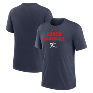 Nike Men's Nike Heather Navy Korea Baseball 2026 World Baseball Classic Stacked Tri-Blend T-Shirt