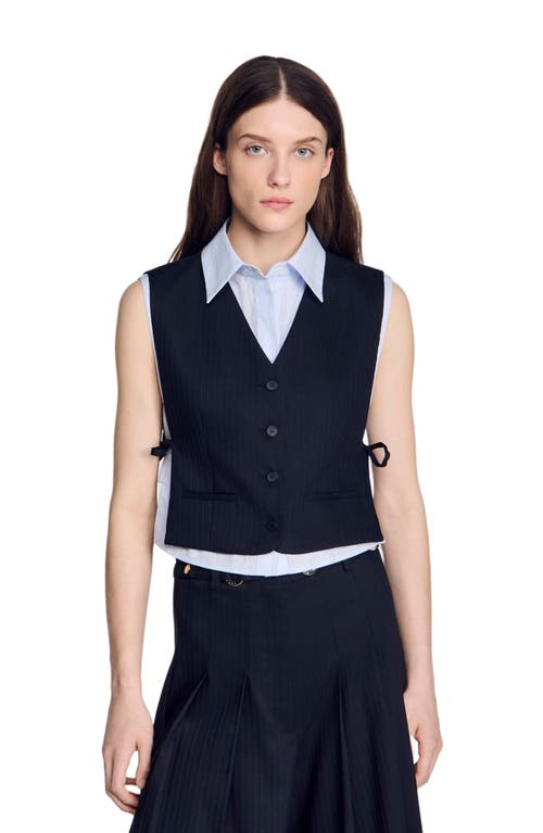Sandro 2-in-1 Vest Top In Black