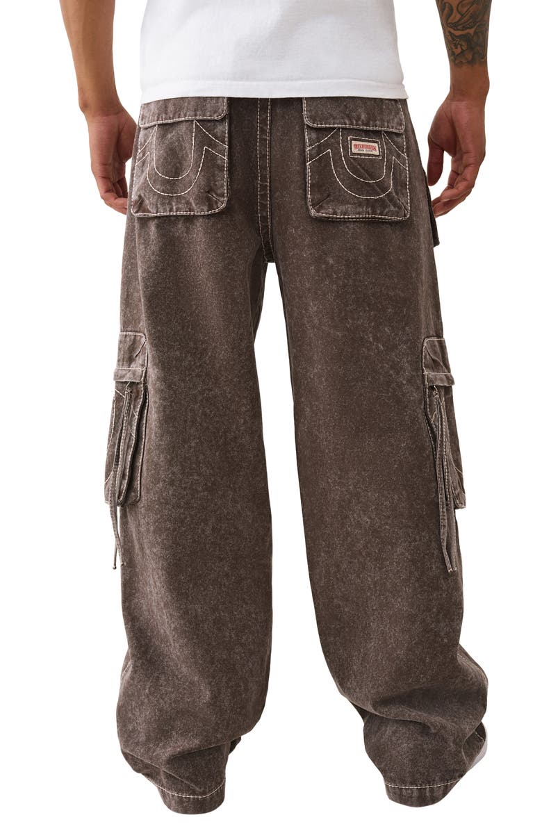 True Religion Big T Carpenter Jeans, Alternate, color, Washed Brown