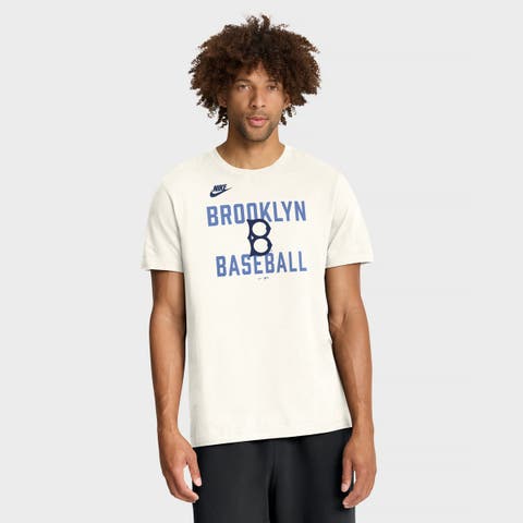 Men's Nike Cream Brooklyn Dodgers Cooperstown Collection ‘70s Inspired T-Shirt