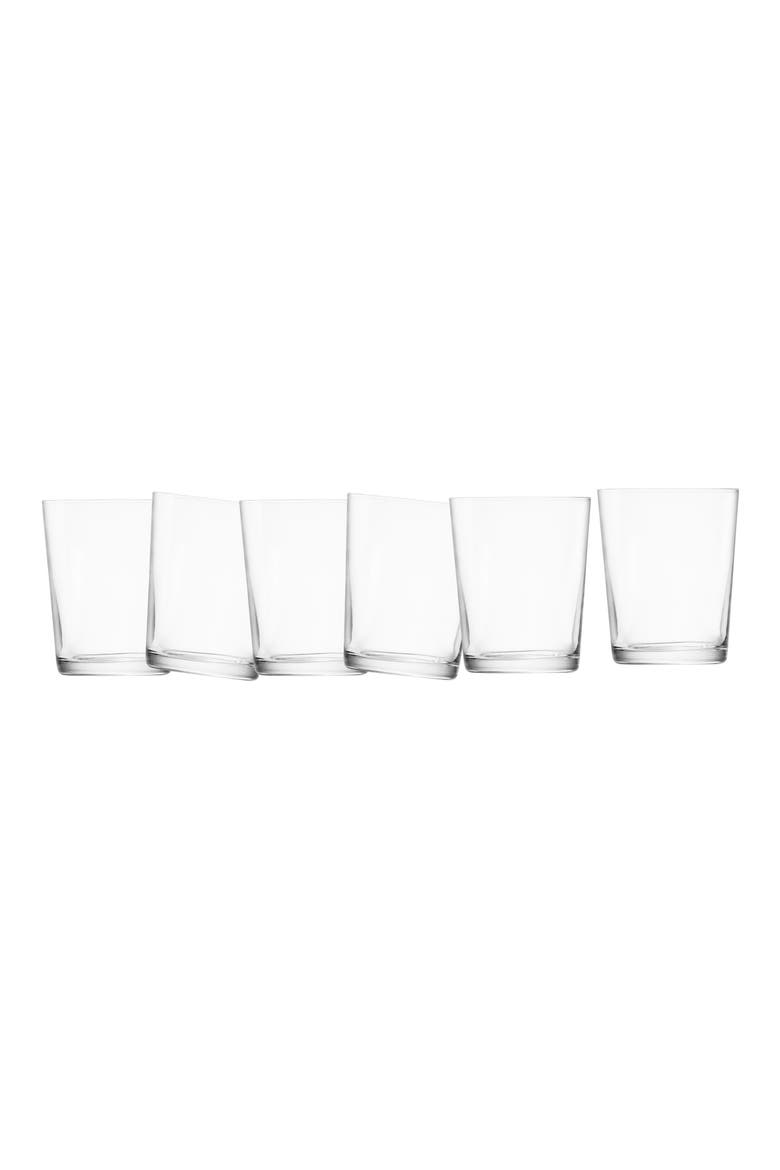 Basic Bar Set of 6 Water Glasses, Main, color, CLEAR