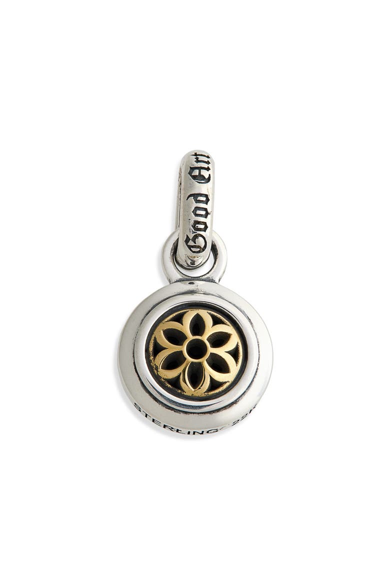 Two-Tone Lotus Pendant, Main, color, SILVER/ GOLD