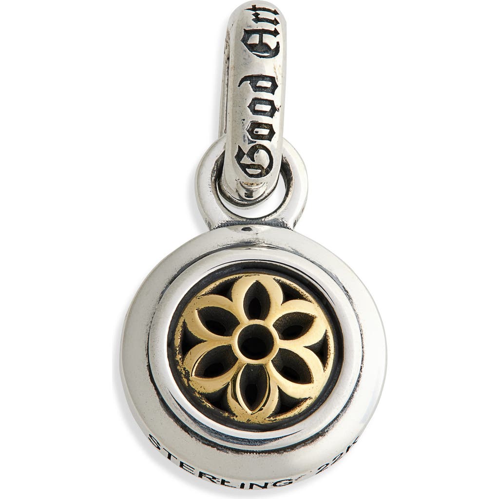 Shop Good Art Hlywd Two-tone Lotus Pendant In Silver/gold