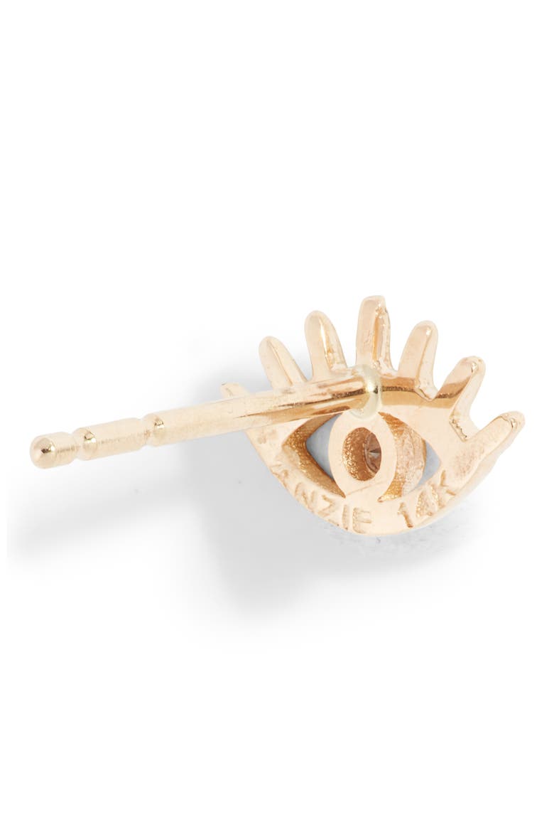 Lash Evil Eye Stud Earring, Alternate, color, GOLD/ DIAMOND