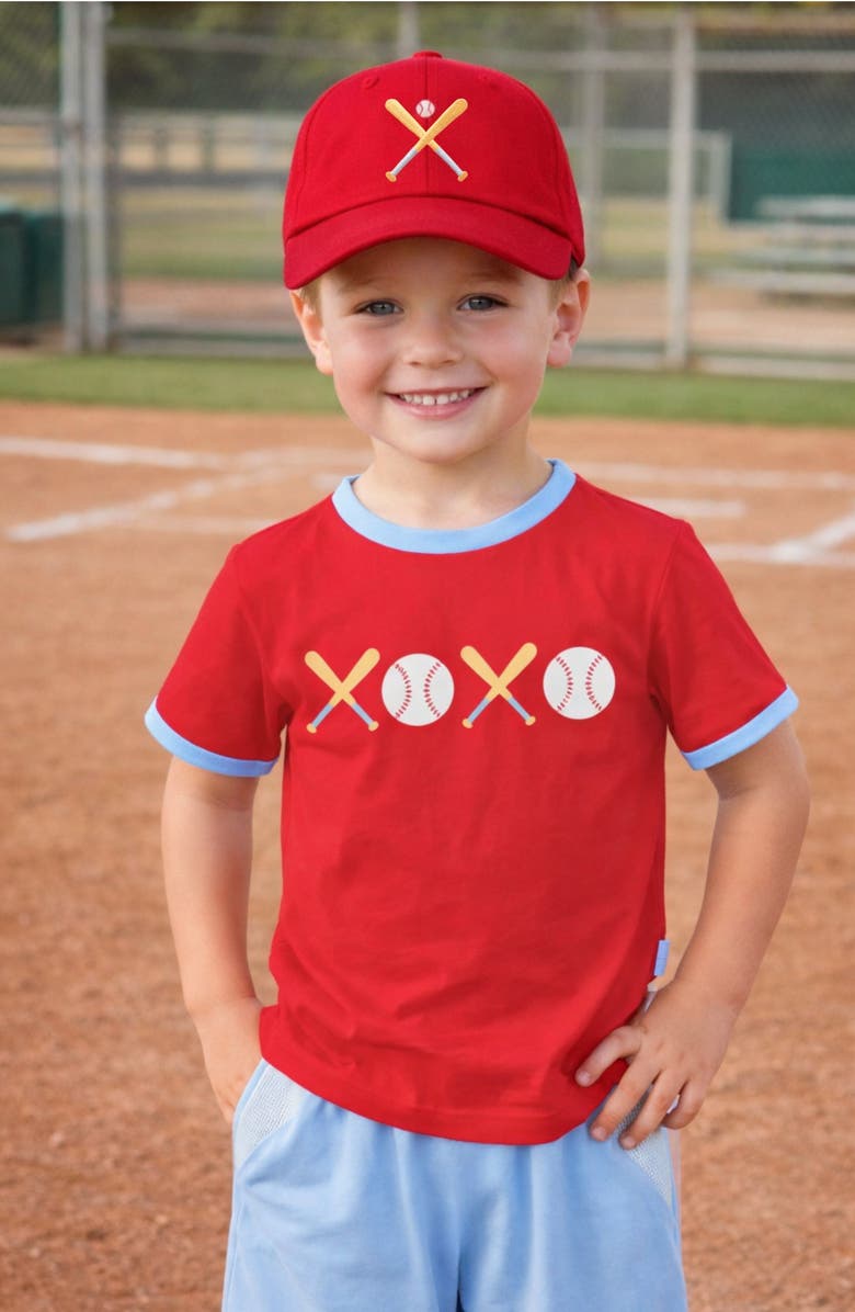 Bits & Bows All-Star Baseball Hat, Alternate, color, Red