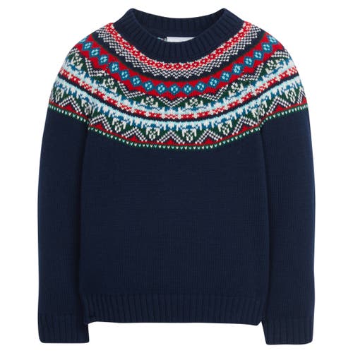 Little English Kids' Fair Isle Sweater in Highlands Navy 