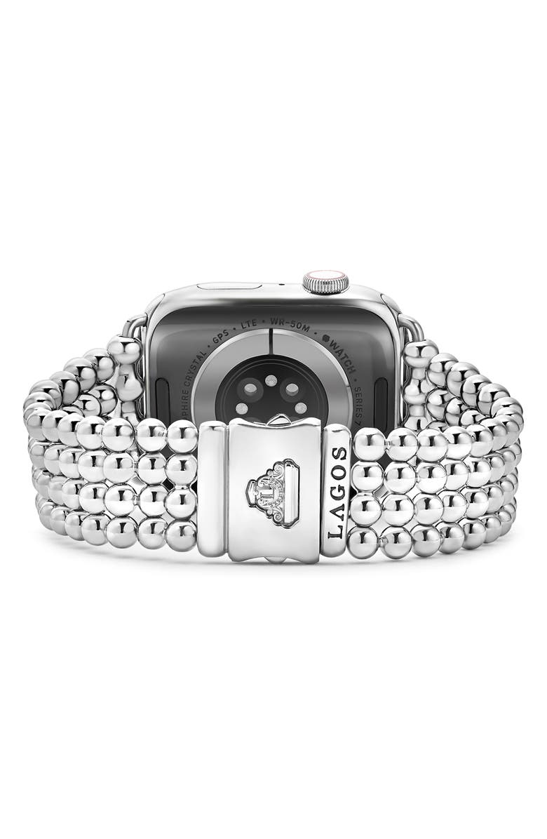 LAGOS Smart Caviar Apple Watch<sup>®</sup> Watchband, Alternate, color, Silver