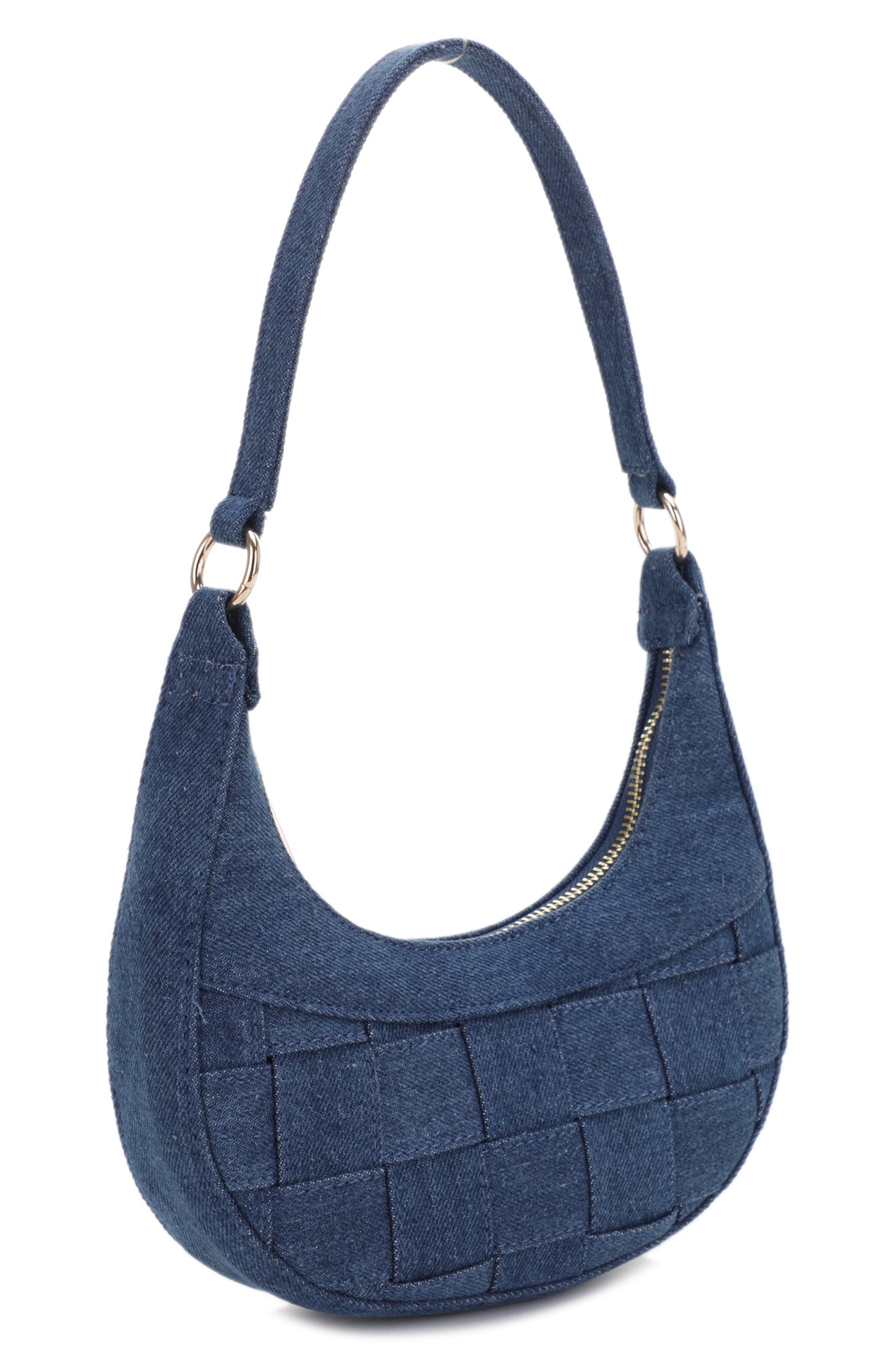 Leilani Woven Denim Baguette Shoulder Bag, Alternate, color, BLUE DENIM