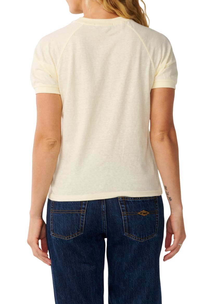 Wettie Graphic Ringer T-Shirt, Alternate, color, SOFT YELLOW