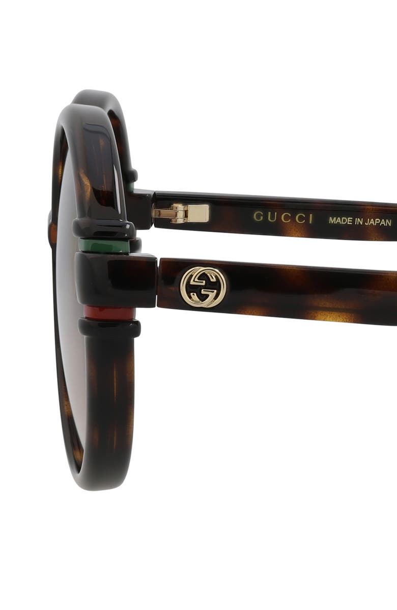 Gucci 58mm Fashion Round Sunglasses, Alternate, color, Havana Havana Brown