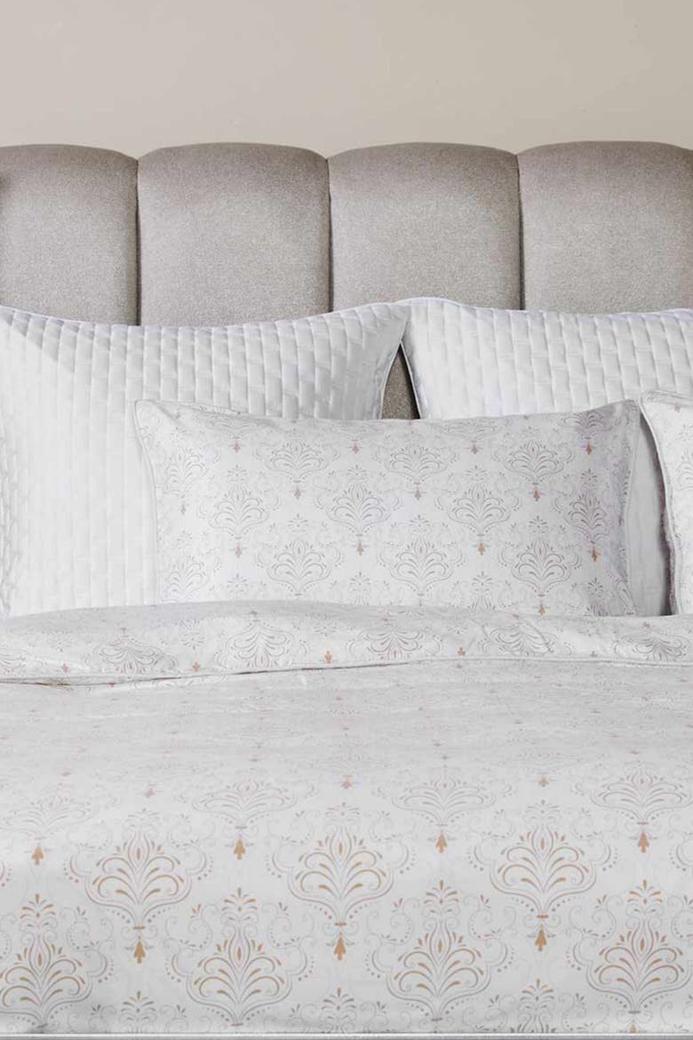 Cooling 100% Viscose Duvet Cover Set - Soft, Breathable Sleep, Alternate, color, White Damask