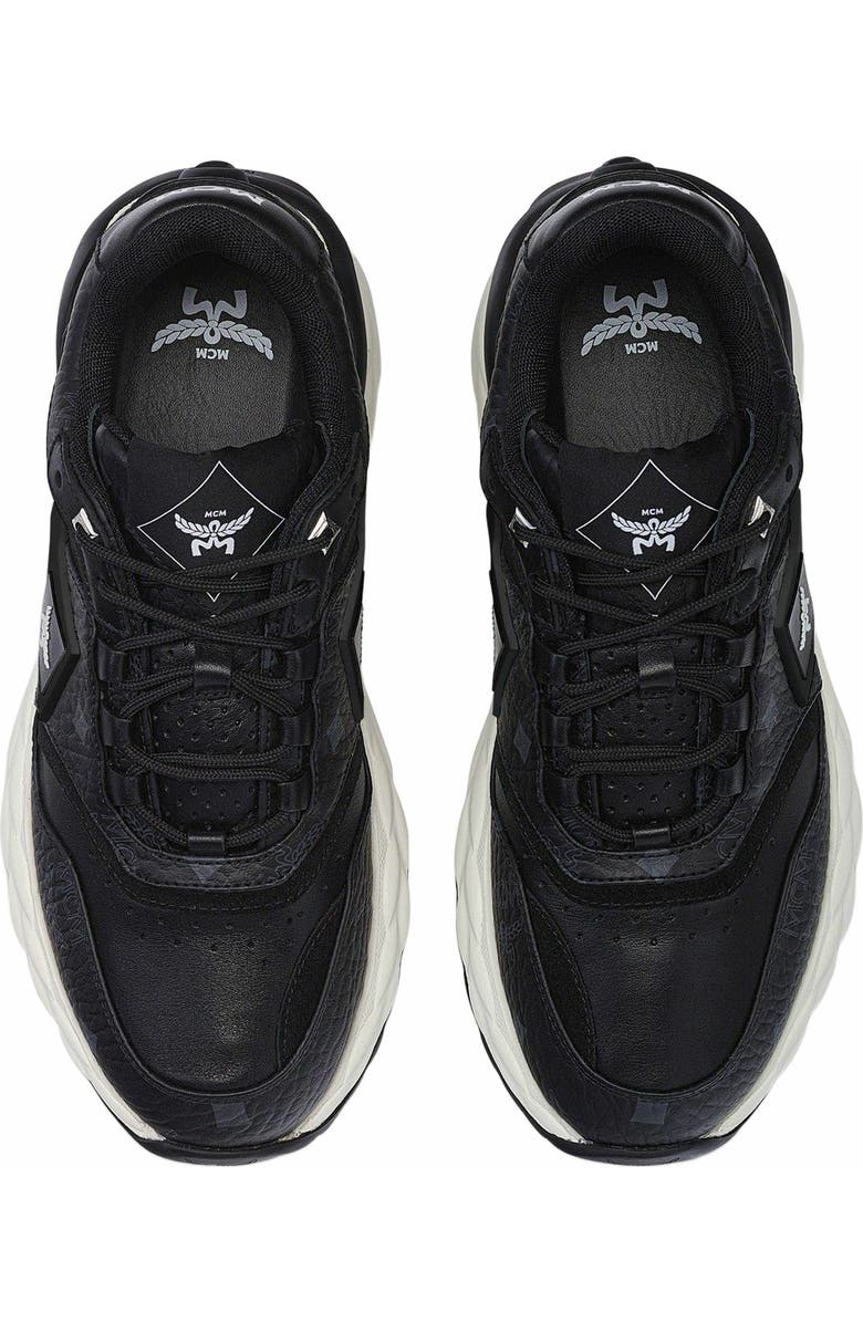 MCM Skywander Sneakers in Visetos, Alternate, color,