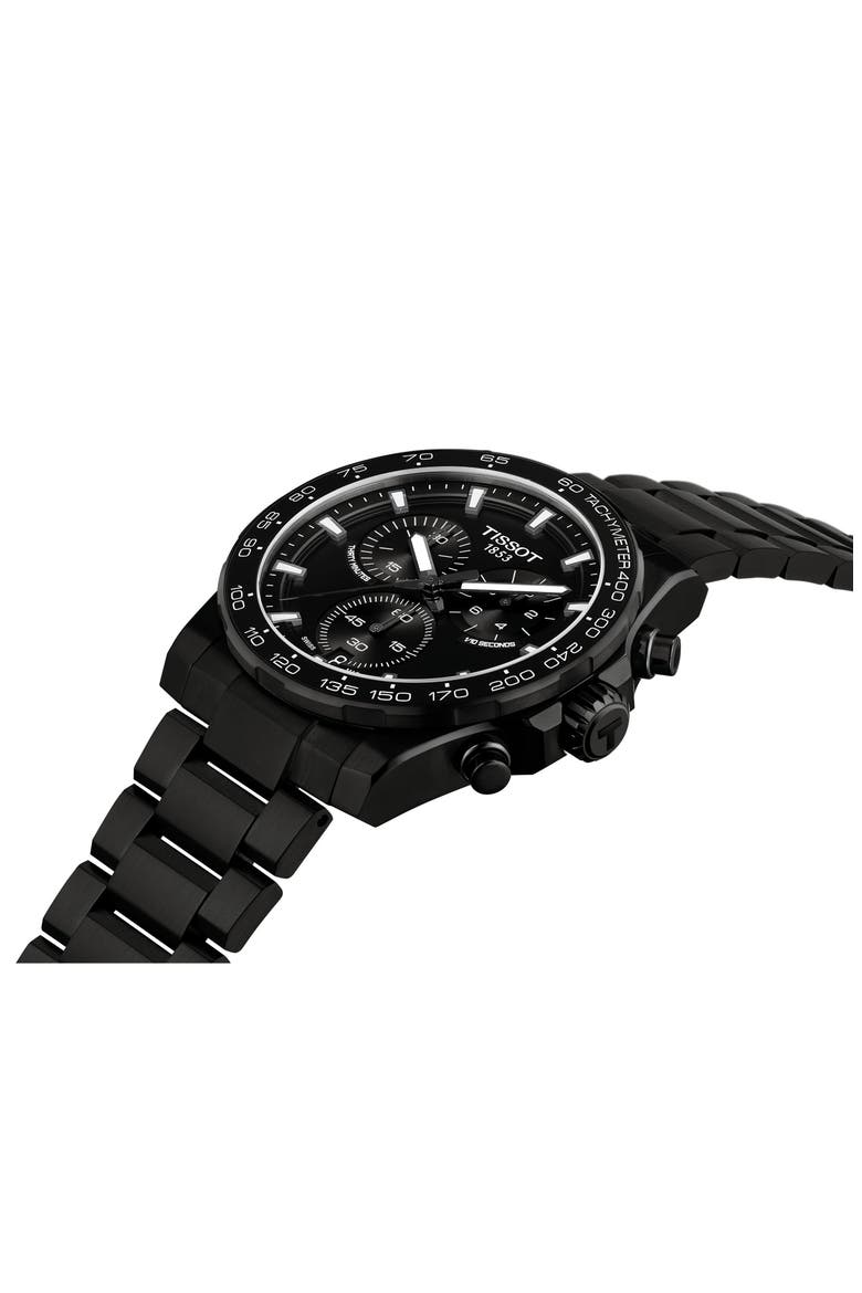 Supersport Chronograph Bracelet Watch, 45mm, Alternate, color, BLACK