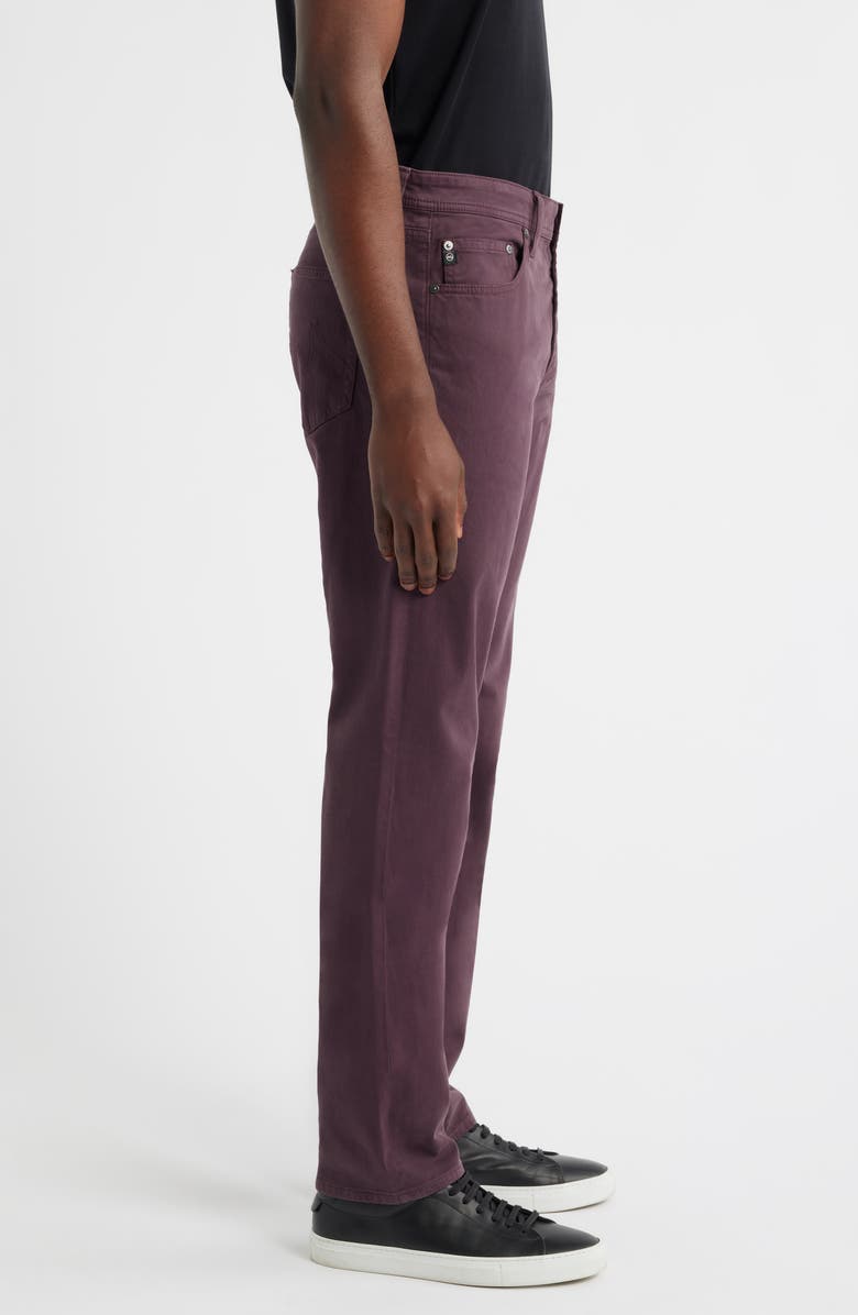 AG Everett Stretch Sateen Slim Straight Pants, Alternate, color, Mulberry