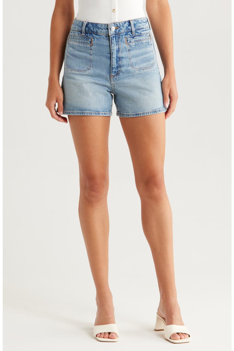 Dani High Waist Cutoff Denim Shorts, Main, color, EXPEDITION