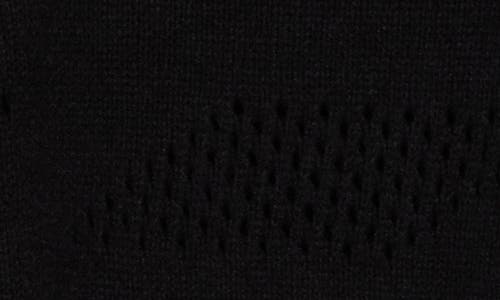 Nanette Lepore Diamond Eyelet Weave Poncho In Black