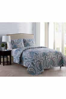 VCNY HOME Lawrence Damask Quilt Set - Full/Queen