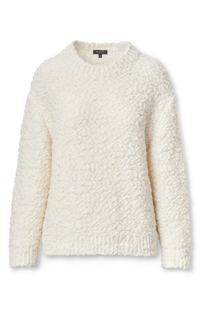 rag & bone Luisa Sweater with Scarf, Alternate, color, Ivory