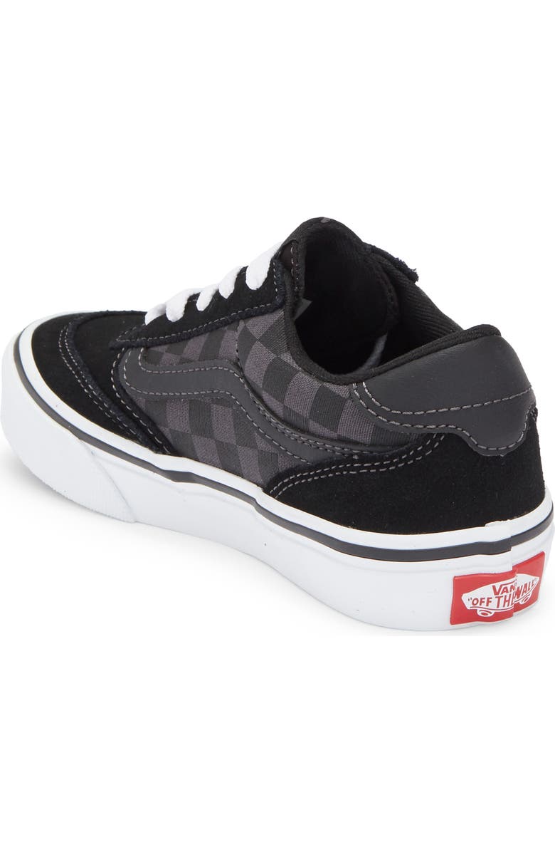 Vans Kids' Brooklyn Checkered Sneaker, Alternate, color, Checkerboard Black/Asphalt