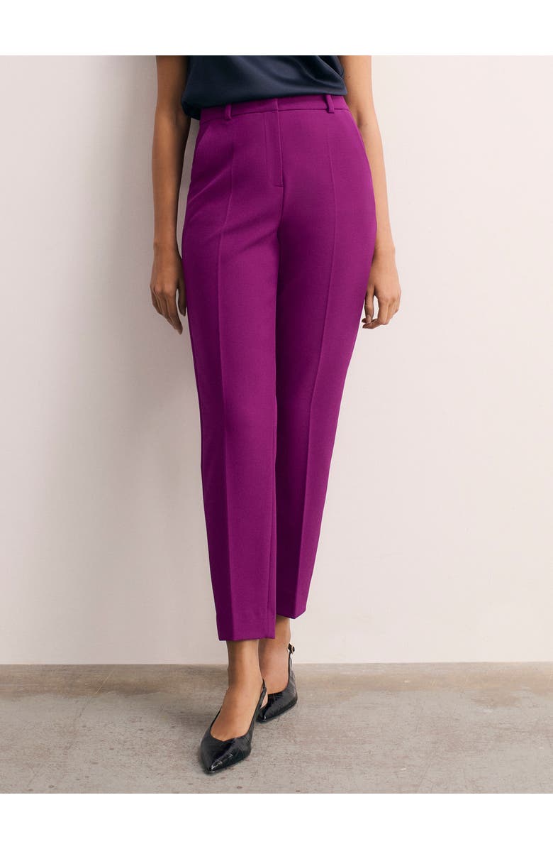 The Fold Tavira Sculpt Crepe Pants, Main, color, Purple