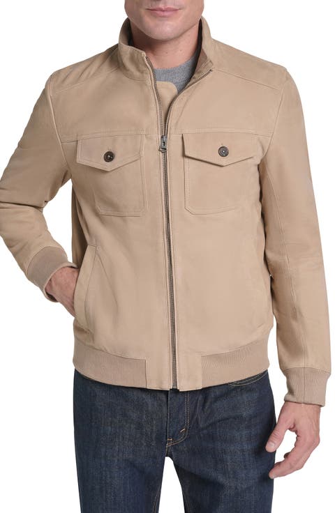 Suede Bomber Leather Jacket
