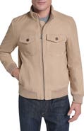 Cole Haan Suede Bomber Leather Jacket