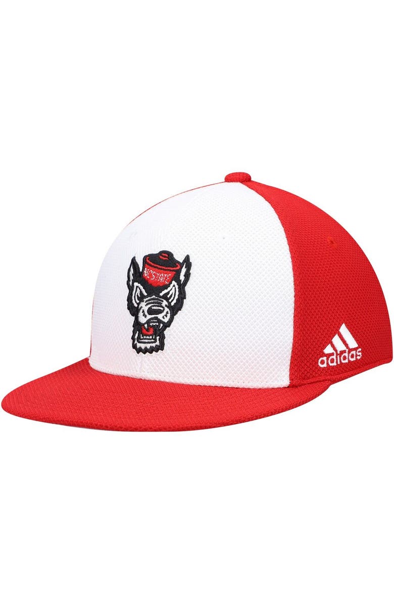 adidas Men's adidas White NC State Wolfpack On-Field Baseball Fitted Hat, Main, color, White