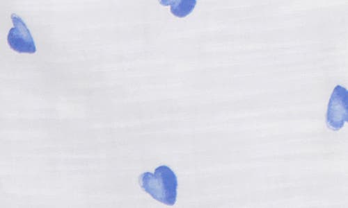 Lucky Brand Heart Print Button-up Shirt In Blue Combo