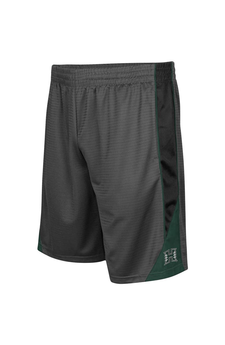 COLOSSEUM Men's Colosseum Charcoal Hawaii Warriors Turnover Shorts, Alternate, color,