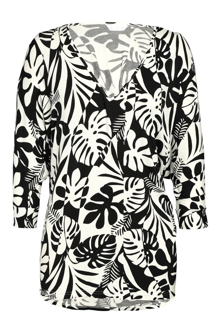 Optic Cover-Up Tunic Top, Alternate, color, BLACK