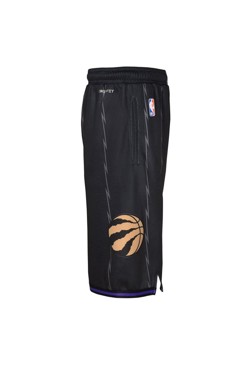Youth Nike  Black Toronto Raptors 2024/25 City Edition Swingman Performance Shorts, Alternate, color, Black