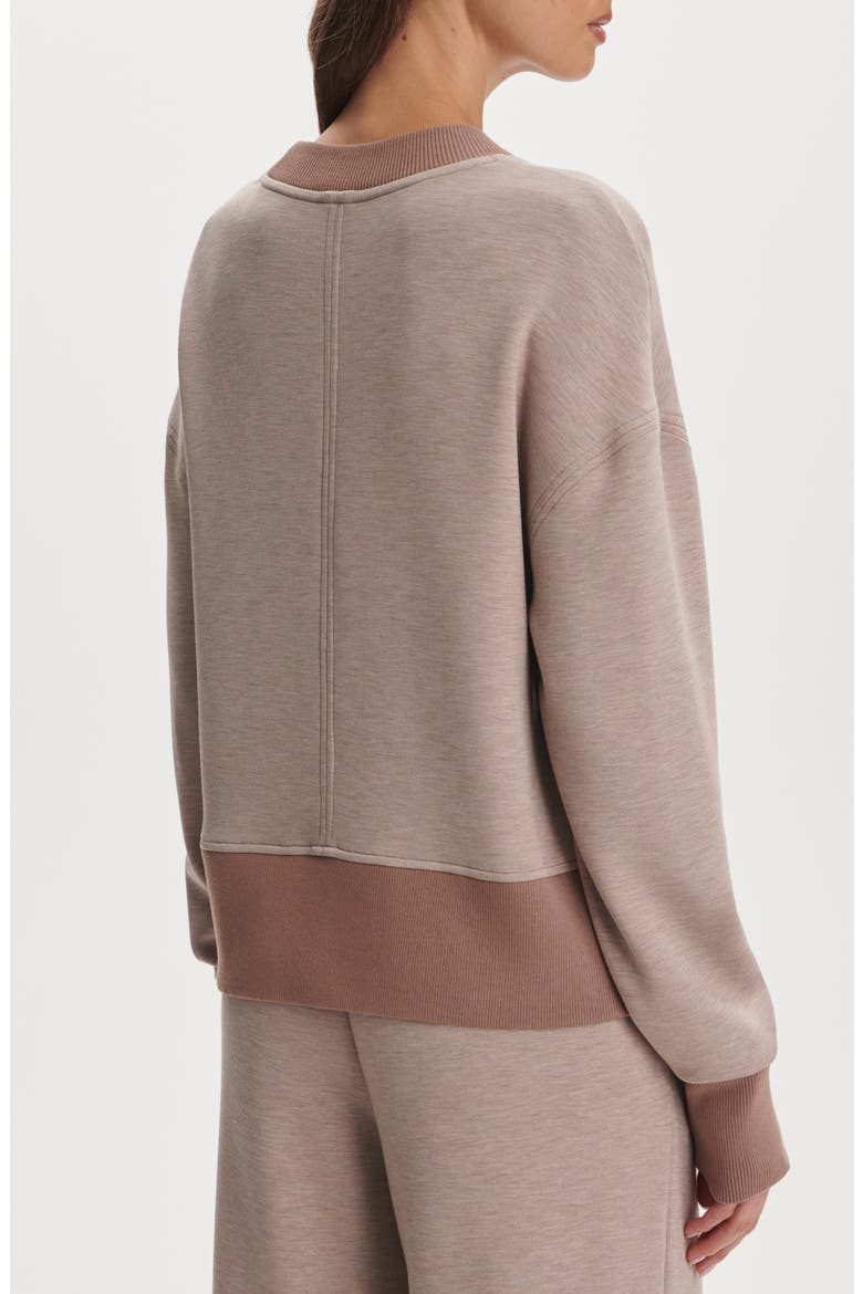 Philippe Crop Sweatshirt, Alternate, color, TAUPE MARL / GINGER SNAP
