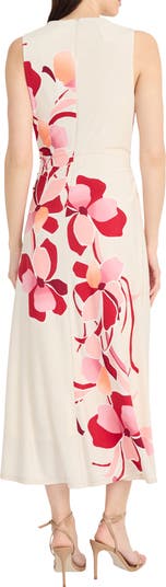ワンピース Maggy London Mock Neck Midi Dress with Ruching Maggy London Women's Mock Neck Midi Dress with Ruching