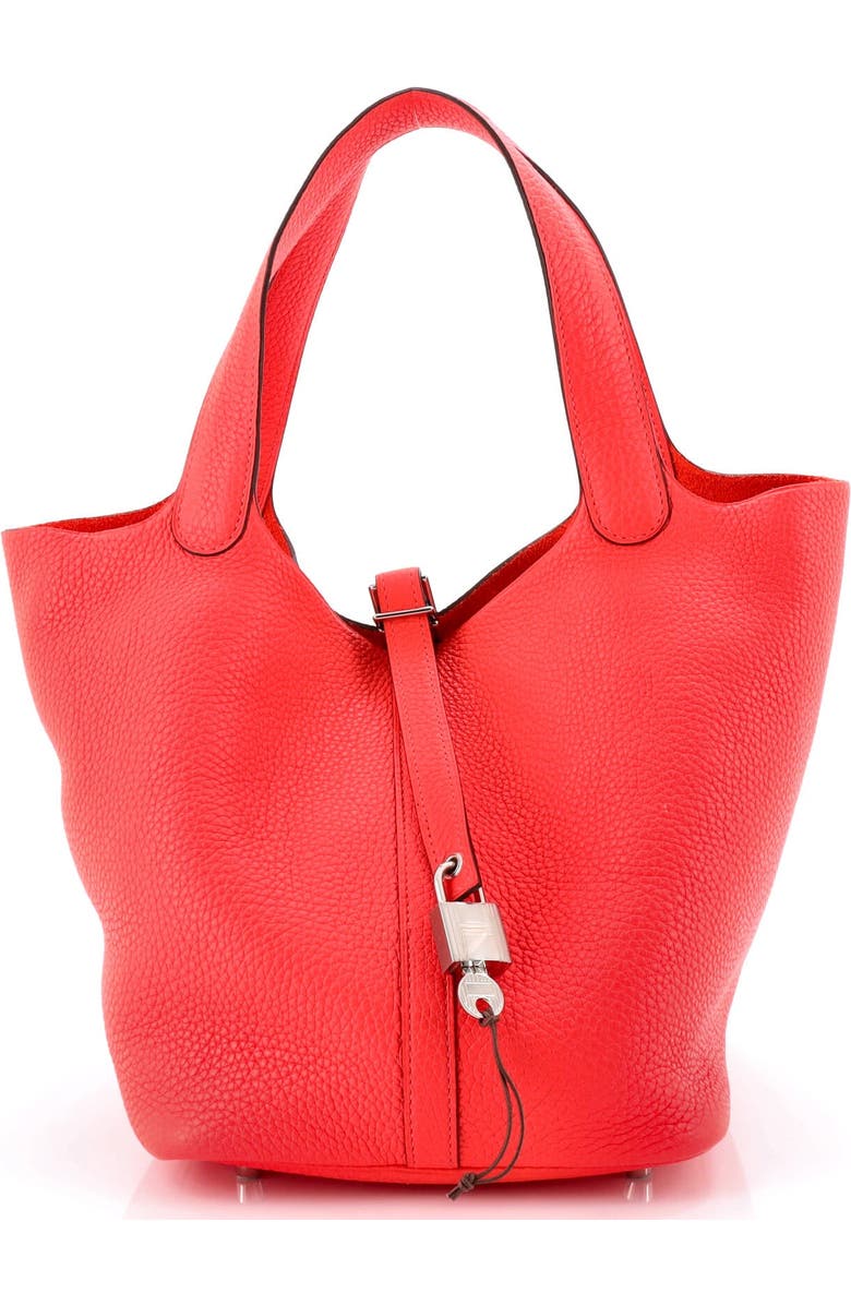 Pre-Owned Hermes Picotin Lock Bag Clemence MM, Main, color, Rose Texas