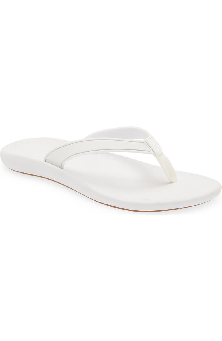 OluKai Kapehe Flip Flop, Main, color, White/ White