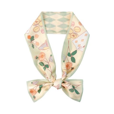 "Wonderland" Silk Twill Neck Bow