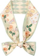 Lost Pattern "Wonderland" Silk Twill Neck Bow