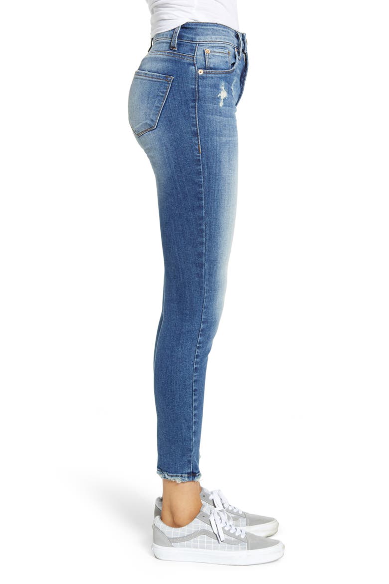 Ellie Ripped High Waist Skinny Jeans, Alternate, color, BROTHERWOOD