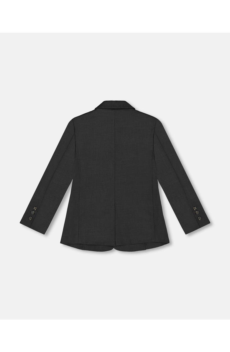 Deux par Deux Two-button Tailored Cut Blazer, Alternate, color, Black