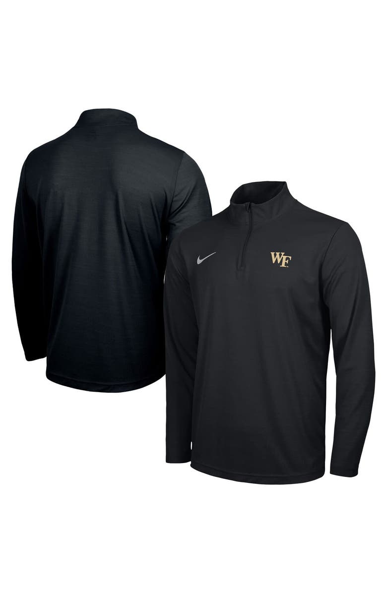 Nike Men's Nike Black Wake Forest Demon Deacons Intensity Performance Quarter-Zip Pullover, Main, color, 