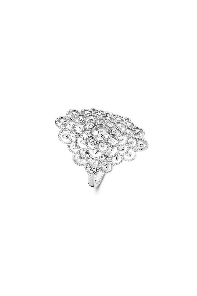 Blessed Diamond Ring | 10 natural diamonds | 925 Sterling Silver | Ring | 7 | White Rhodium, Main, color, White Rhodium