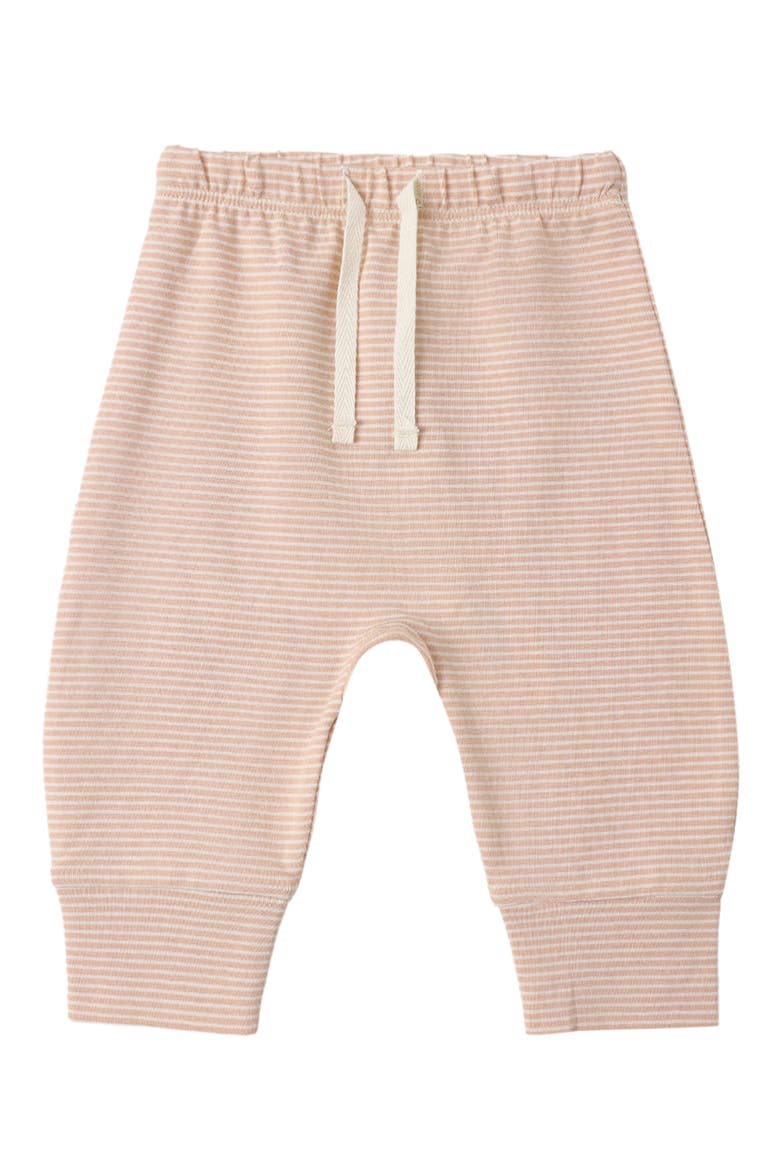 Kids' Stripe Organic Cotton Drawstring Pants, Alternate, color, MELON