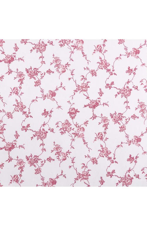 Betsey Johnson Floral Toile Sheet Set In White