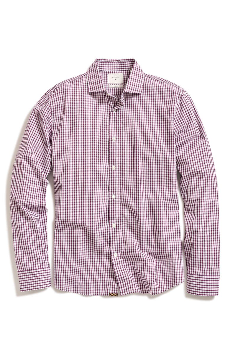 Billy Reid Hutcheson Standard Fit Check Cotton Button-Up Shirt, Main, color, White/ Multi