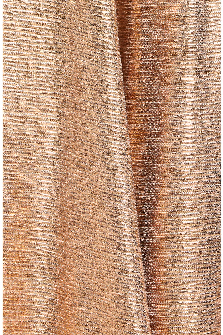Mirror Ball Drape Back Trumpet Gown, Alternate, color, COPPER